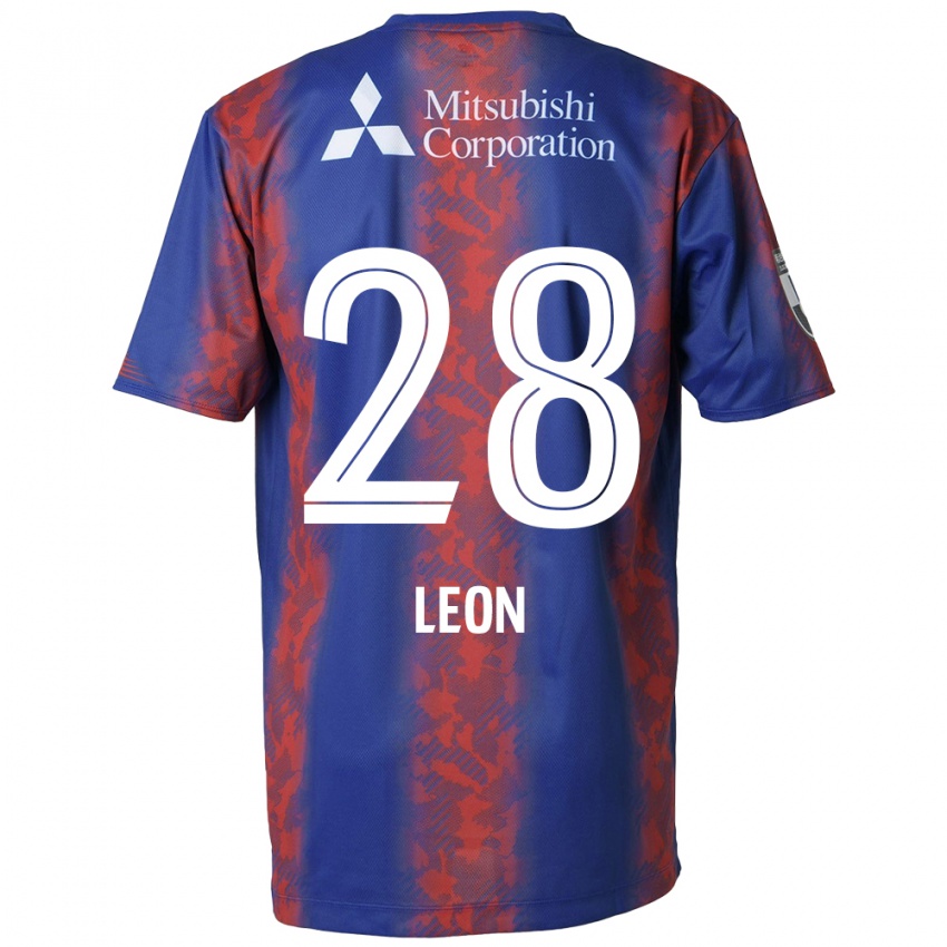 Børn Leon Nozawa #28 Blå Rød Hjemmebane Spillertrøjer 2024/25 Trøje T-Shirt