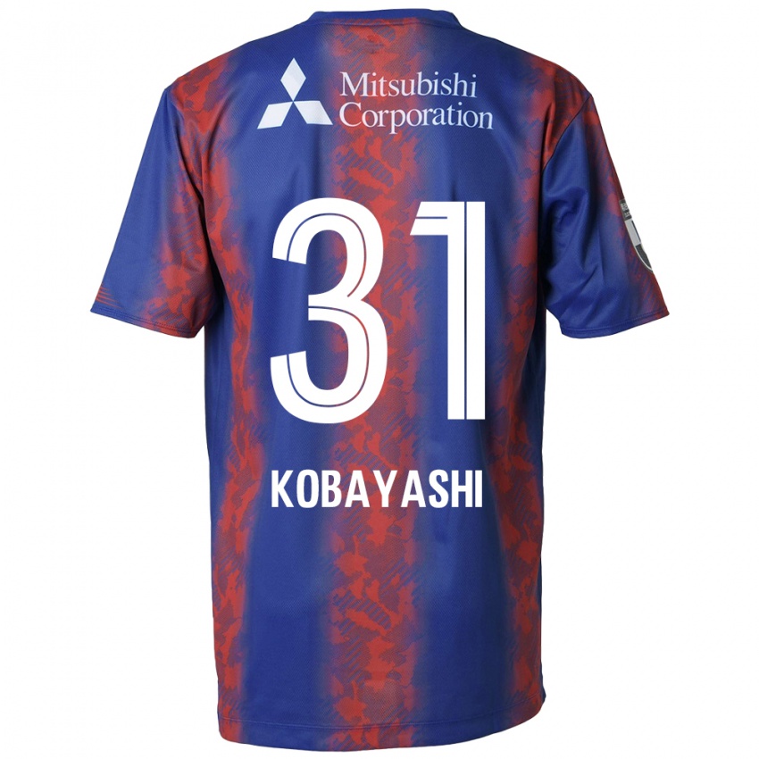 Børn Masataka Kobayashi #31 Blå Rød Hjemmebane Spillertrøjer 2024/25 Trøje T-Shirt