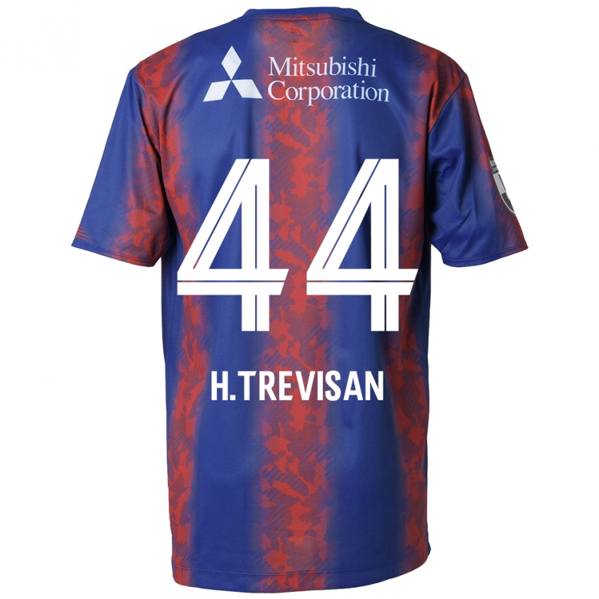 Børn Henrique Trevisan #44 Blå Rød Hjemmebane Spillertrøjer 2024/25 Trøje T-Shirt