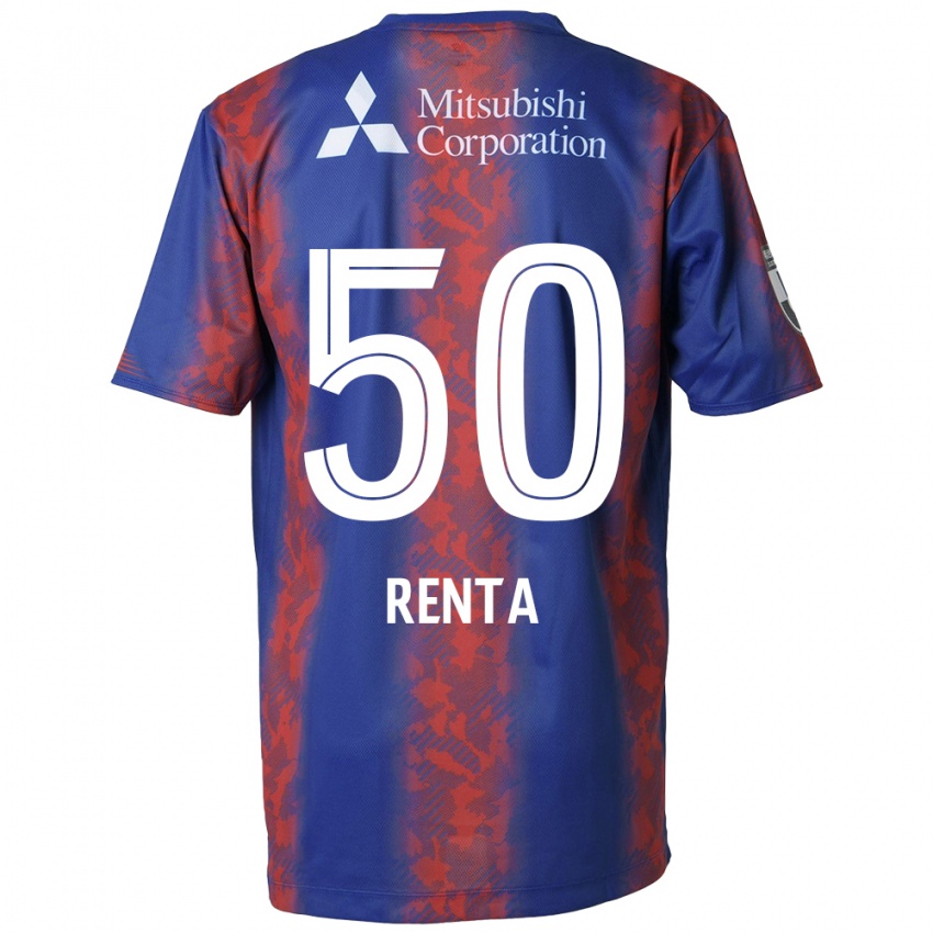 Børn Renta Higashi #50 Blå Rød Hjemmebane Spillertrøjer 2024/25 Trøje T-Shirt