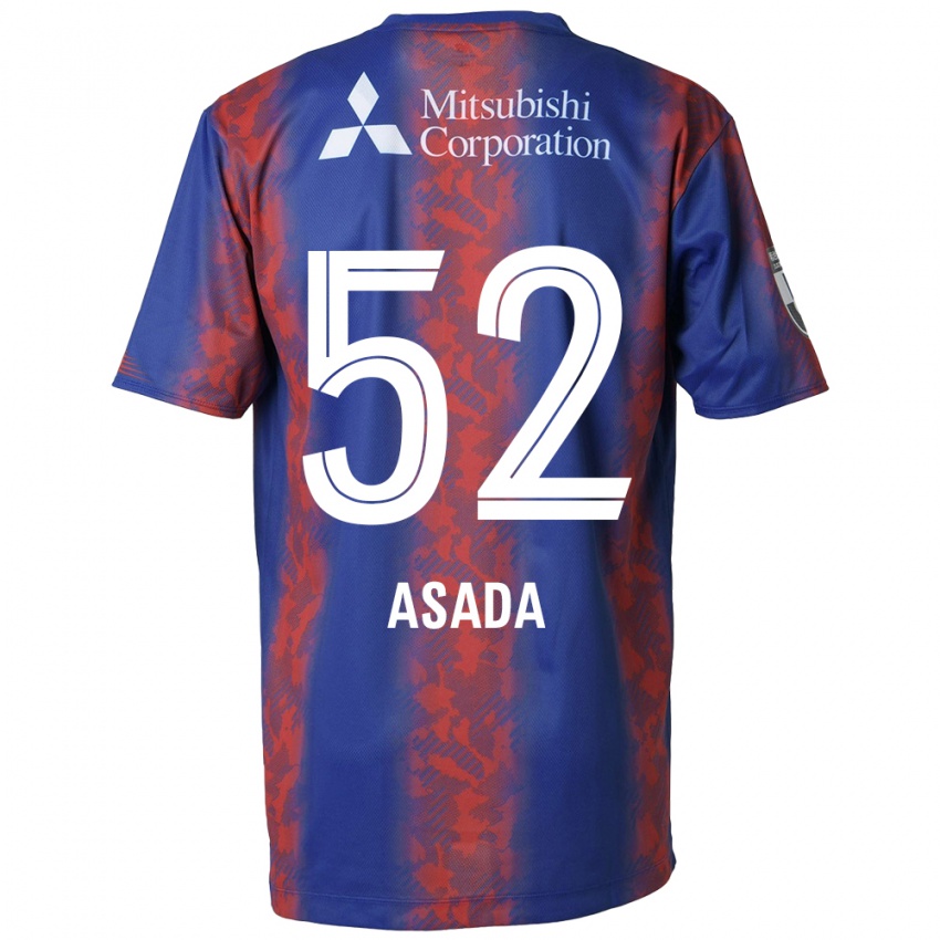 Børn Rui Asada #52 Blå Rød Hjemmebane Spillertrøjer 2024/25 Trøje T-Shirt