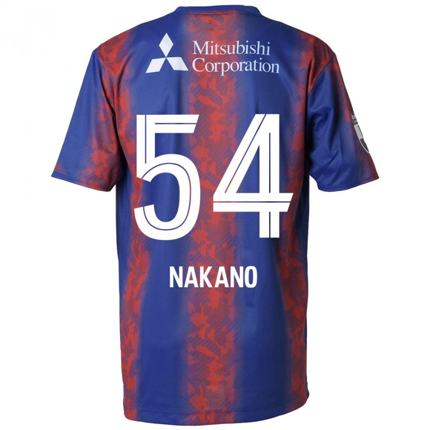 Børn Yui Nakano #54 Blå Rød Hjemmebane Spillertrøjer 2024/25 Trøje T-Shirt