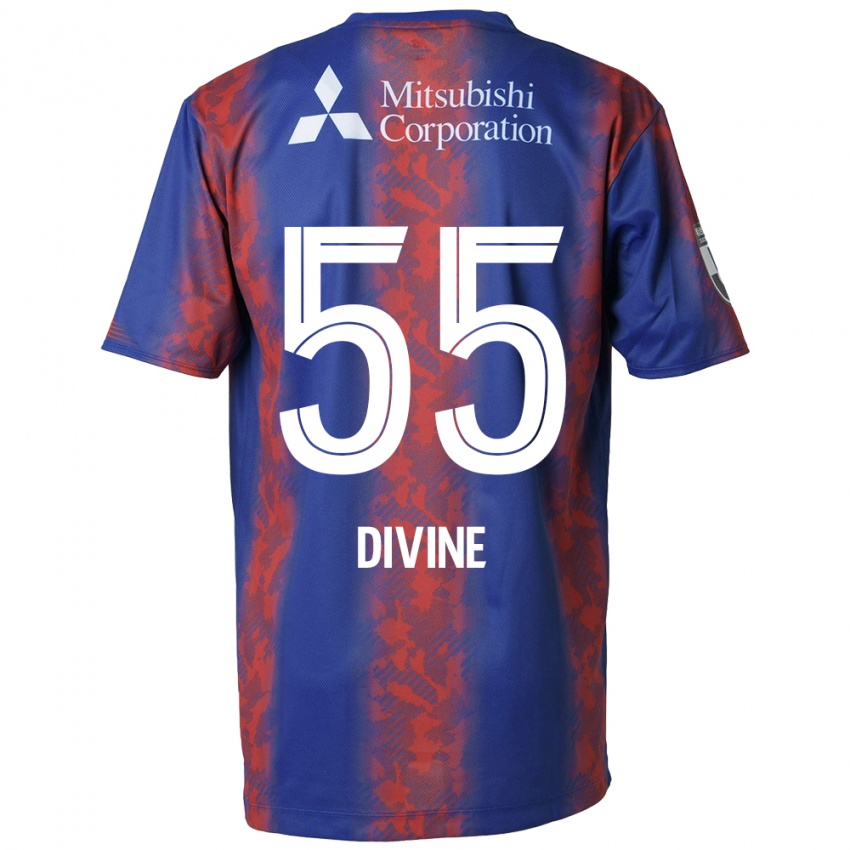 Børn Divine Chinedu Otani #55 Blå Rød Hjemmebane Spillertrøjer 2024/25 Trøje T-Shirt