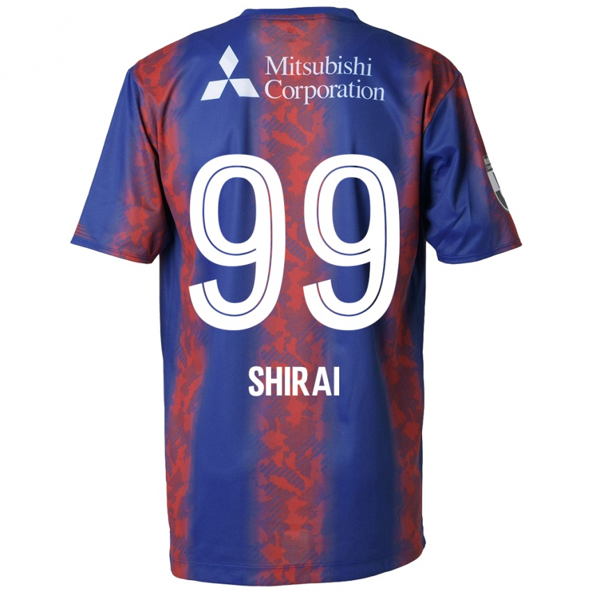 Børn Kosuke Shirai #99 Blå Rød Hjemmebane Spillertrøjer 2024/25 Trøje T-Shirt