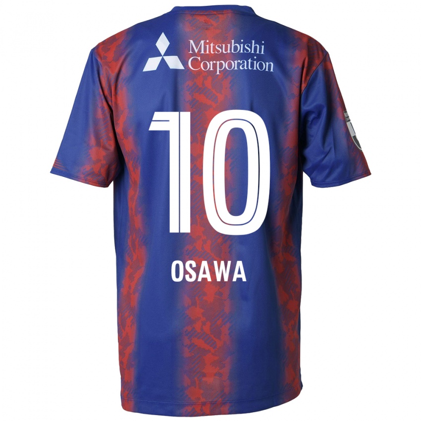 Børn Shuzo Osawa #10 Blå Rød Hjemmebane Spillertrøjer 2024/25 Trøje T-Shirt