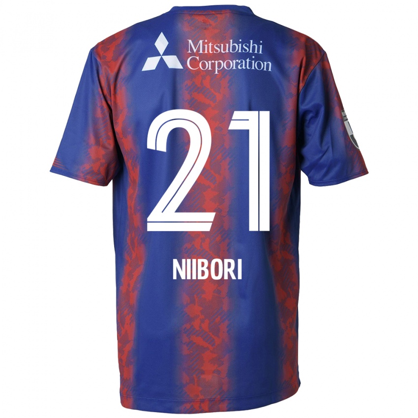 Børn Keita Niibori #21 Blå Rød Hjemmebane Spillertrøjer 2024/25 Trøje T-Shirt