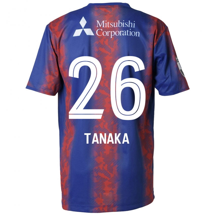 Børn Haruto Tanaka #26 Blå Rød Hjemmebane Spillertrøjer 2024/25 Trøje T-Shirt