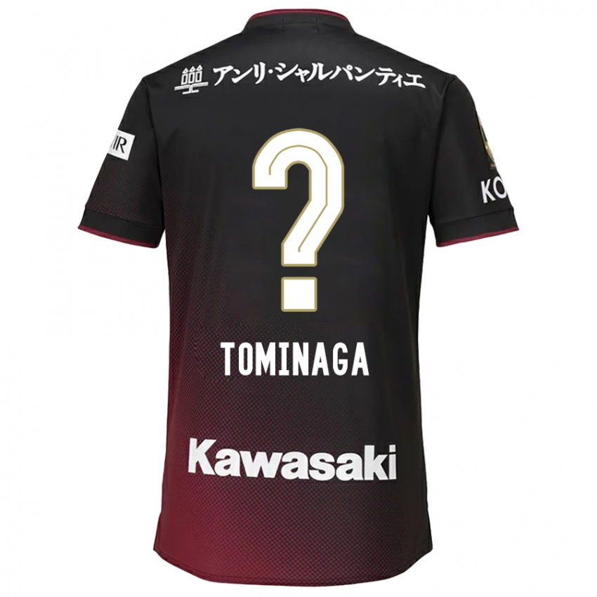 Børn Niina Tominaga #0 Sort Rød Hjemmebane Spillertrøjer 2024/25 Trøje T-Shirt