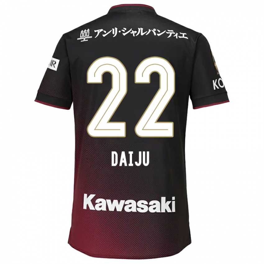 Børn Daiju Sasaki #22 Sort Rød Hjemmebane Spillertrøjer 2024/25 Trøje T-Shirt