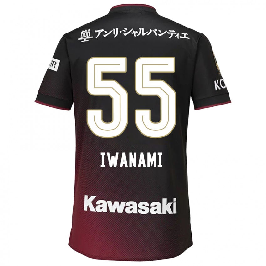 Børn Takuya Iwanami #55 Sort Rød Hjemmebane Spillertrøjer 2024/25 Trøje T-Shirt