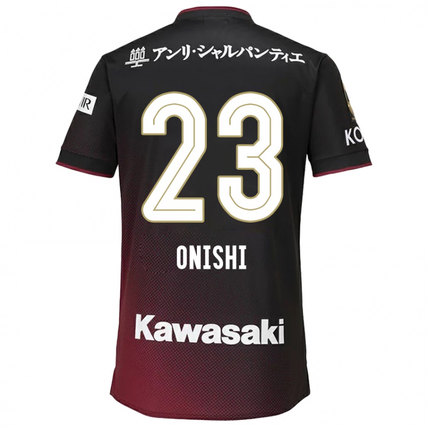 Børn Sota Onishi #23 Sort Rød Hjemmebane Spillertrøjer 2024/25 Trøje T-Shirt