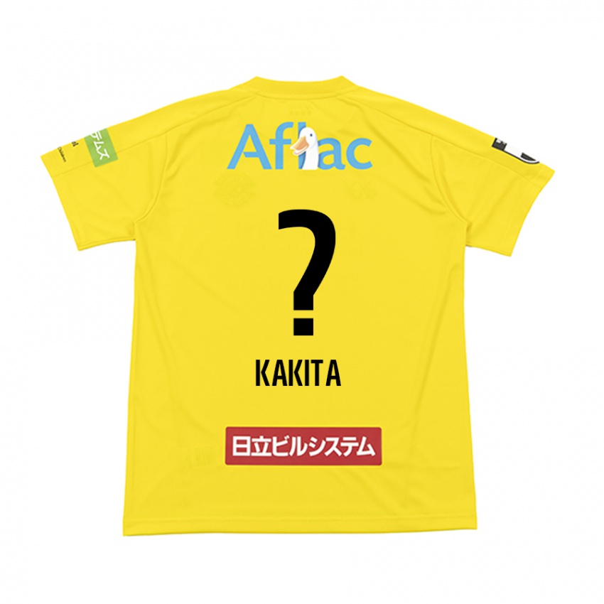 Børn Yuki Kakita #0 Gul Sort Hjemmebane Spillertrøjer 2024/25 Trøje T-Shirt