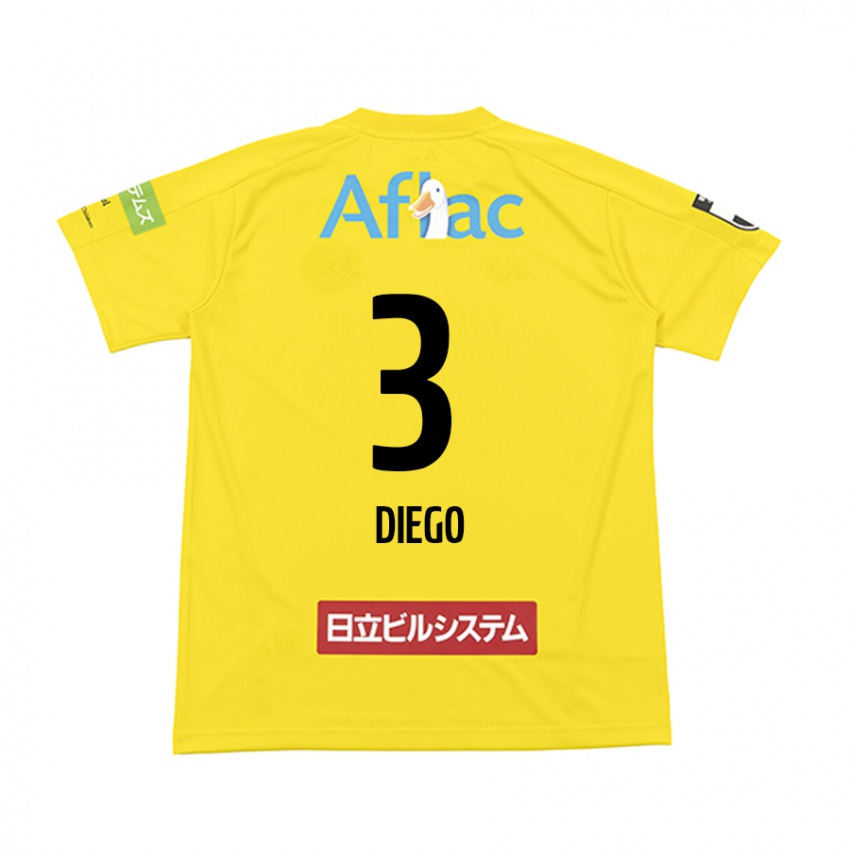 Børn Diego #3 Gul Sort Hjemmebane Spillertrøjer 2024/25 Trøje T-Shirt