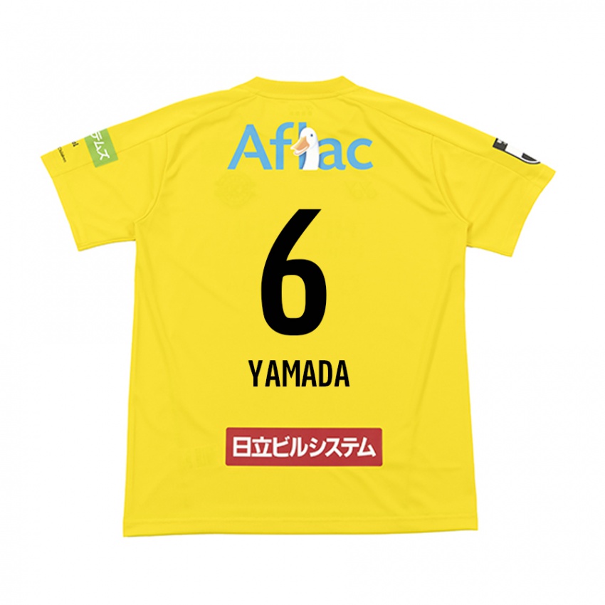 Børn Yuto Yamada #6 Gul Sort Hjemmebane Spillertrøjer 2024/25 Trøje T-Shirt