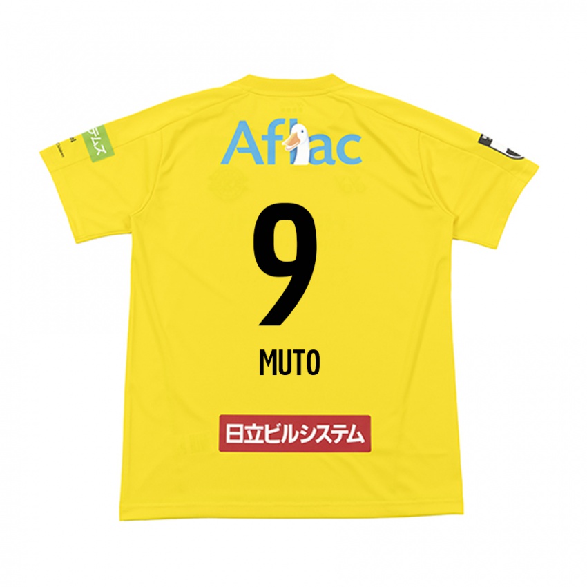 Børn Yuki Muto #9 Gul Sort Hjemmebane Spillertrøjer 2024/25 Trøje T-Shirt