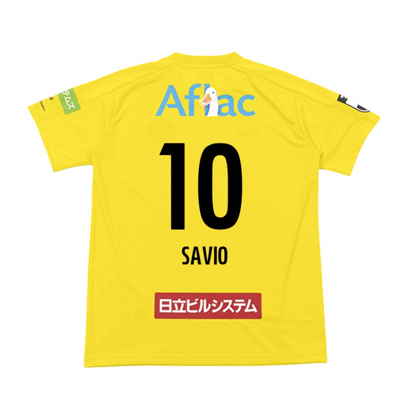 Børn Matheus Savio #10 Gul Sort Hjemmebane Spillertrøjer 2024/25 Trøje T-Shirt