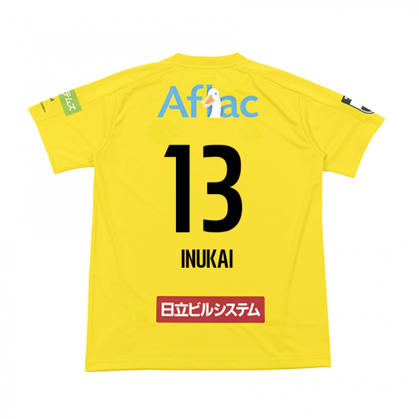 Børn Tomoya Inukai #13 Gul Sort Hjemmebane Spillertrøjer 2024/25 Trøje T-Shirt