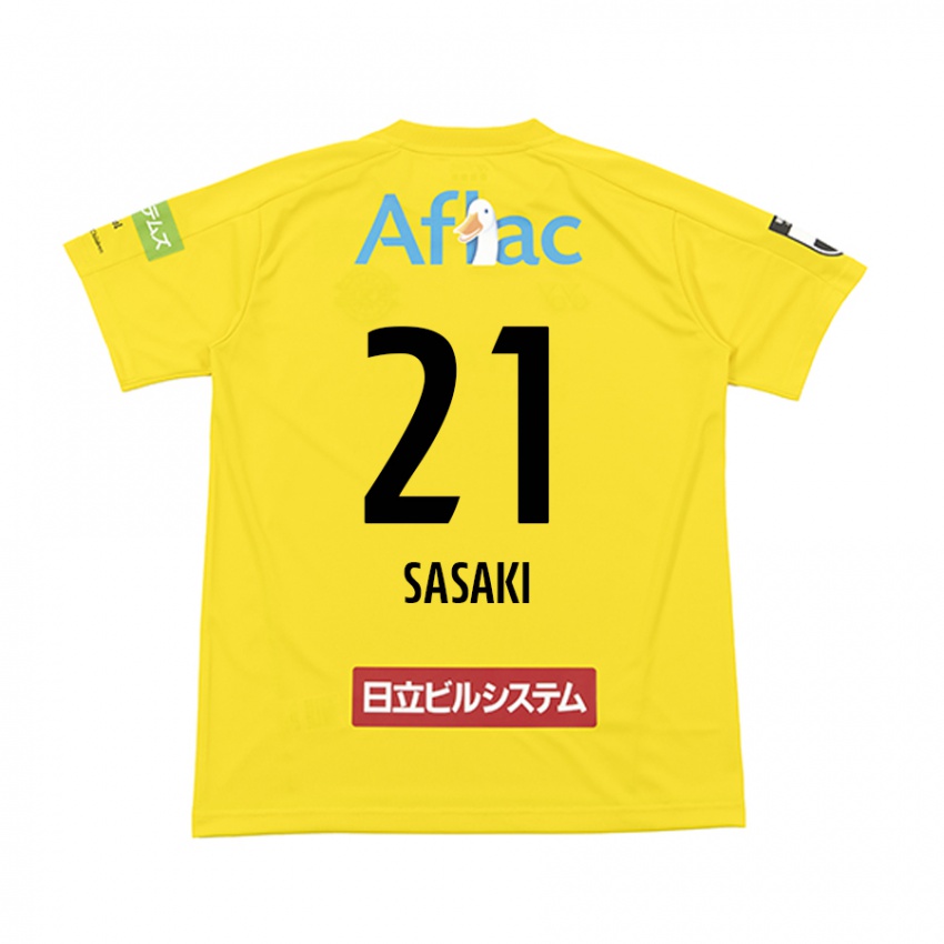 Børn Masato Sasaki #21 Gul Sort Hjemmebane Spillertrøjer 2024/25 Trøje T-Shirt