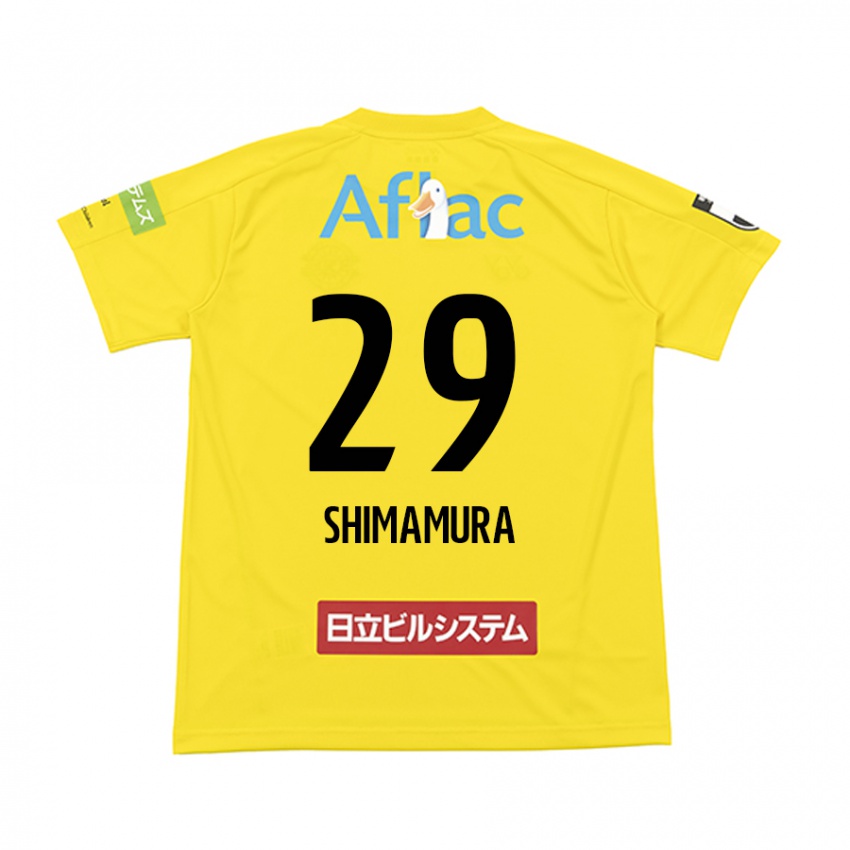 Børn Takuya Shimamura #29 Gul Sort Hjemmebane Spillertrøjer 2024/25 Trøje T-Shirt