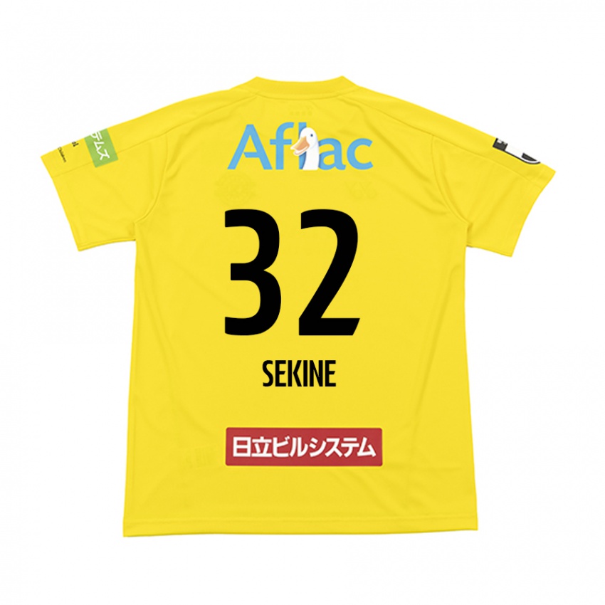 Børn Hiroki Sekine #32 Gul Sort Hjemmebane Spillertrøjer 2024/25 Trøje T-Shirt