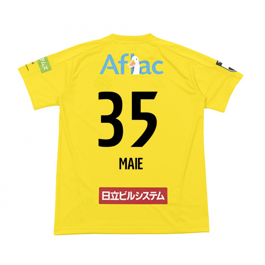 Børn Hidetaka Maie #35 Gul Sort Hjemmebane Spillertrøjer 2024/25 Trøje T-Shirt