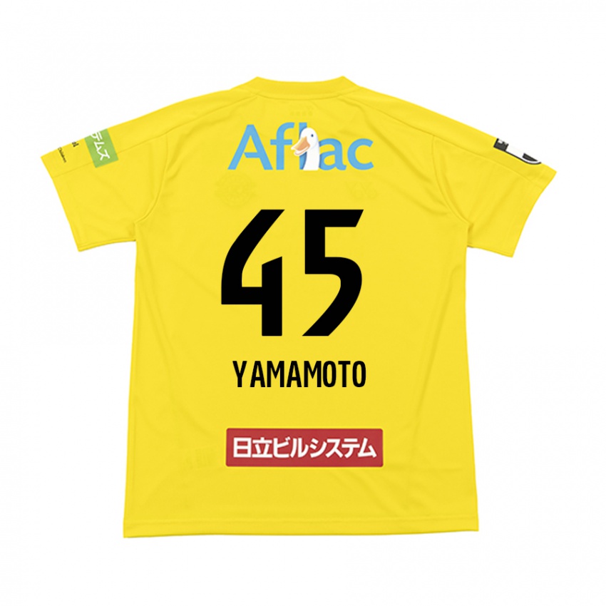 Børn Ota Yamamoto #45 Gul Sort Hjemmebane Spillertrøjer 2024/25 Trøje T-Shirt