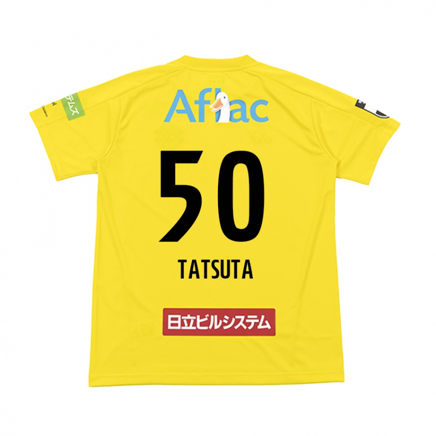 Børn Yugo Tatsuta #50 Gul Sort Hjemmebane Spillertrøjer 2024/25 Trøje T-Shirt