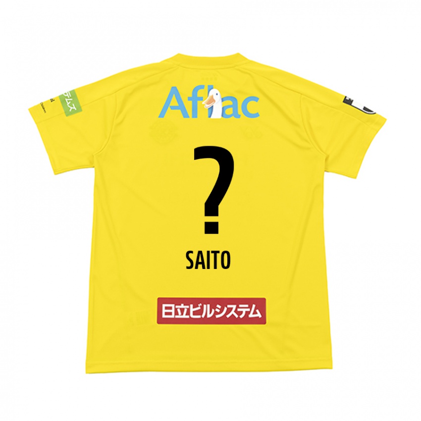 Børn Hikaru Saito #0 Gul Sort Hjemmebane Spillertrøjer 2024/25 Trøje T-Shirt