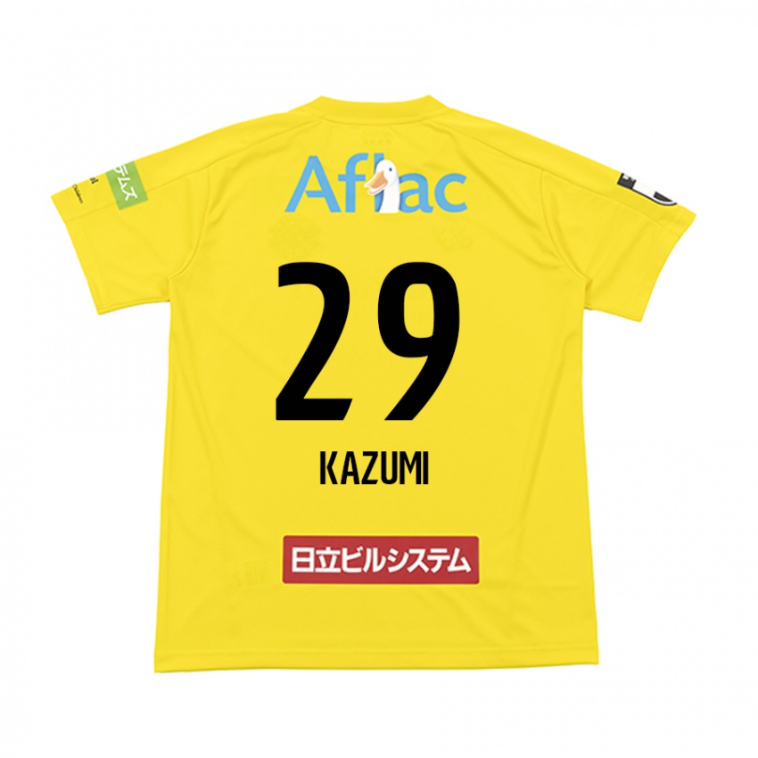 Børn Takuto Kazumi #29 Gul Sort Hjemmebane Spillertrøjer 2024/25 Trøje T-Shirt