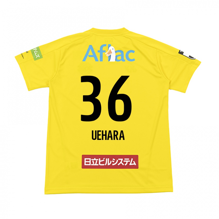 Børn Reo Uehara #36 Gul Sort Hjemmebane Spillertrøjer 2024/25 Trøje T-Shirt