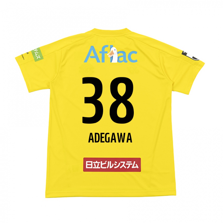 Børn Koa Adegawa #38 Gul Sort Hjemmebane Spillertrøjer 2024/25 Trøje T-Shirt