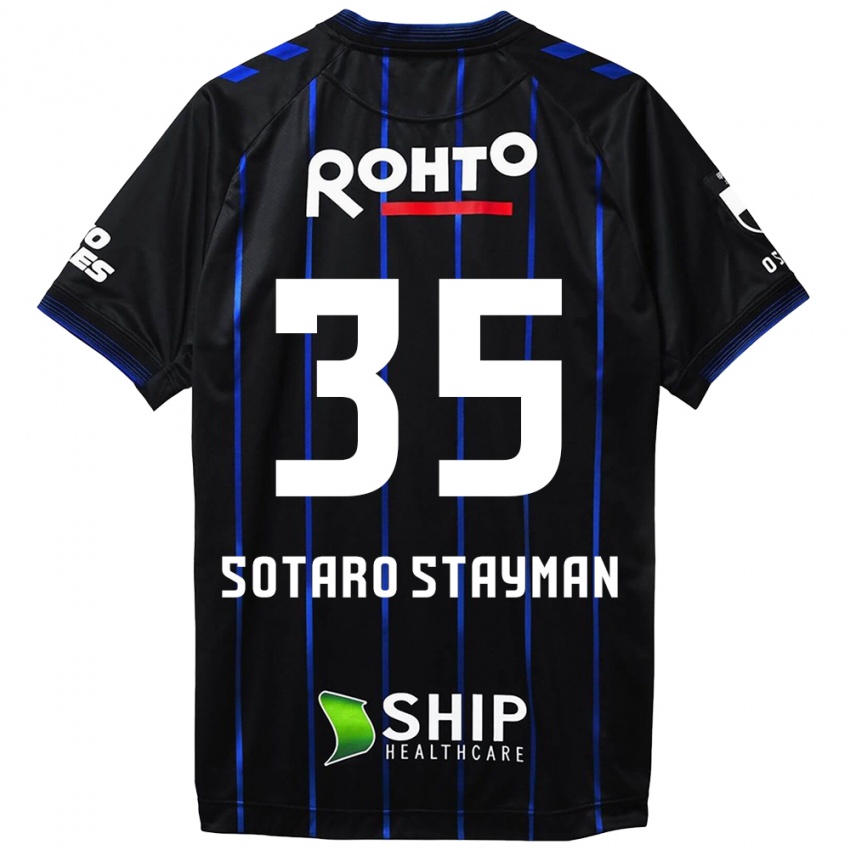 Børn Joshua Sotaro Stayman #35 Sort Blå Hjemmebane Spillertrøjer 2024/25 Trøje T-Shirt