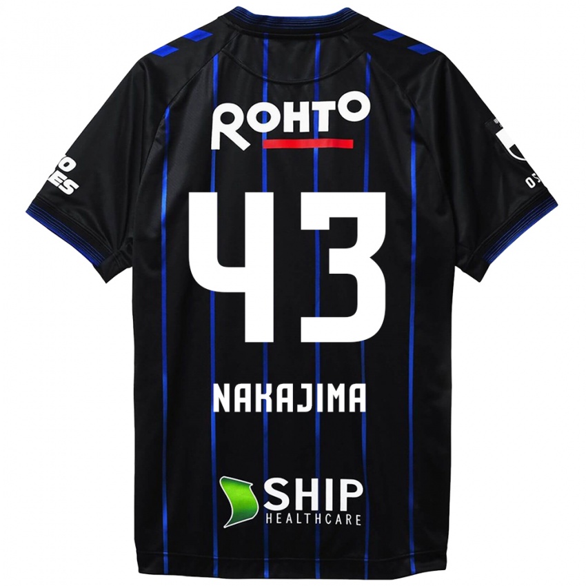 Børn Yugo Nakajima #43 Sort Blå Hjemmebane Spillertrøjer 2024/25 Trøje T-Shirt