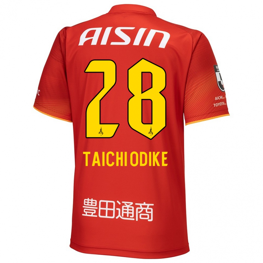 Børn Chisom Taichi Odike #28 Rød Hvid Gul Hjemmebane Spillertrøjer 2024/25 Trøje T-Shirt