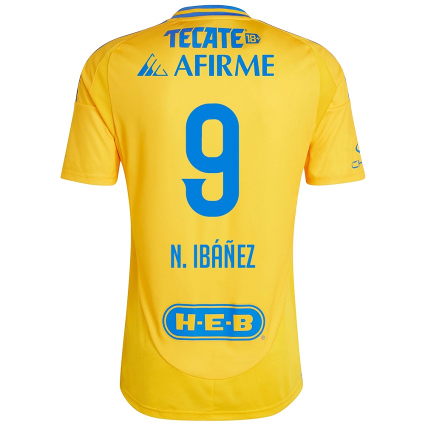 Børn Nicolás Ibáñez #9 Guld Gul Hjemmebane Spillertrøjer 2024/25 Trøje T-Shirt