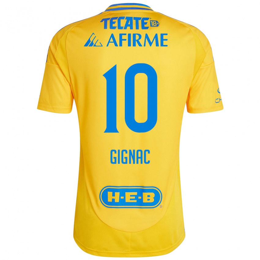 Børn Andre-Pierre Gignac #10 Guld Gul Hjemmebane Spillertrøjer 2024/25 Trøje T-Shirt