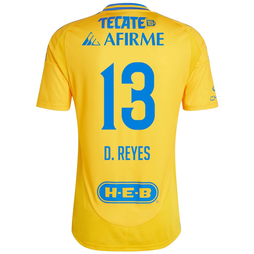 Børn Diego Reyes #13 Guld Gul Hjemmebane Spillertrøjer 2024/25 Trøje T-Shirt