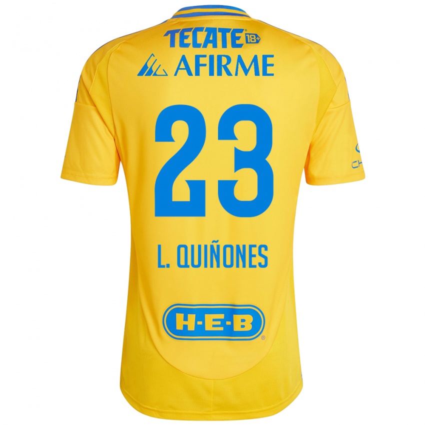 Børn Luis Quinones #23 Guld Gul Hjemmebane Spillertrøjer 2024/25 Trøje T-Shirt