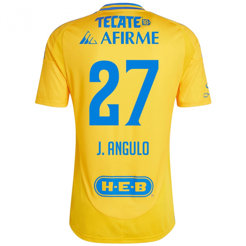 Børn Jesús Angulo #27 Guld Gul Hjemmebane Spillertrøjer 2024/25 Trøje T-Shirt