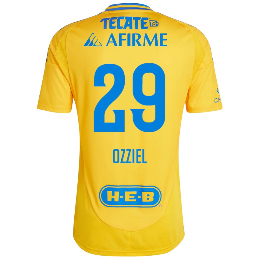 Børn Ozziel Herrera #29 Guld Gul Hjemmebane Spillertrøjer 2024/25 Trøje T-Shirt