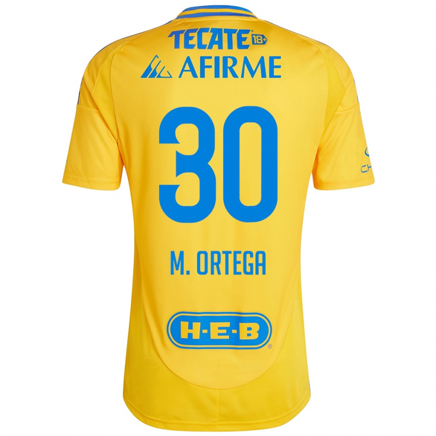 Børn Miguel Ortega #30 Guld Gul Hjemmebane Spillertrøjer 2024/25 Trøje T-Shirt