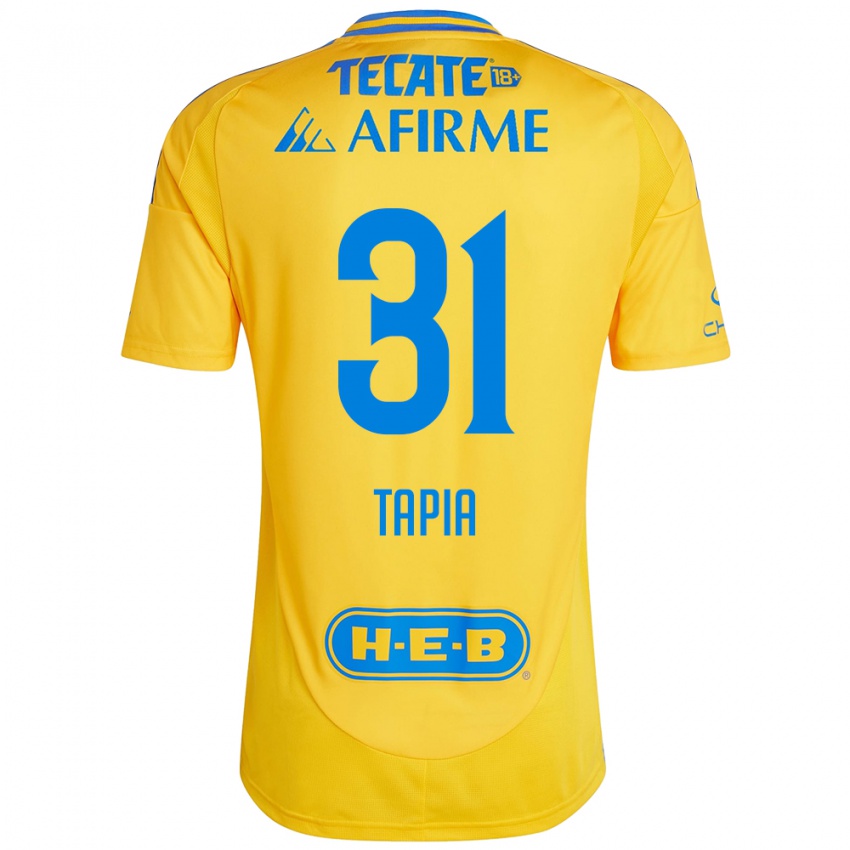 Børn Fernando Tapia #31 Guld Gul Hjemmebane Spillertrøjer 2024/25 Trøje T-Shirt