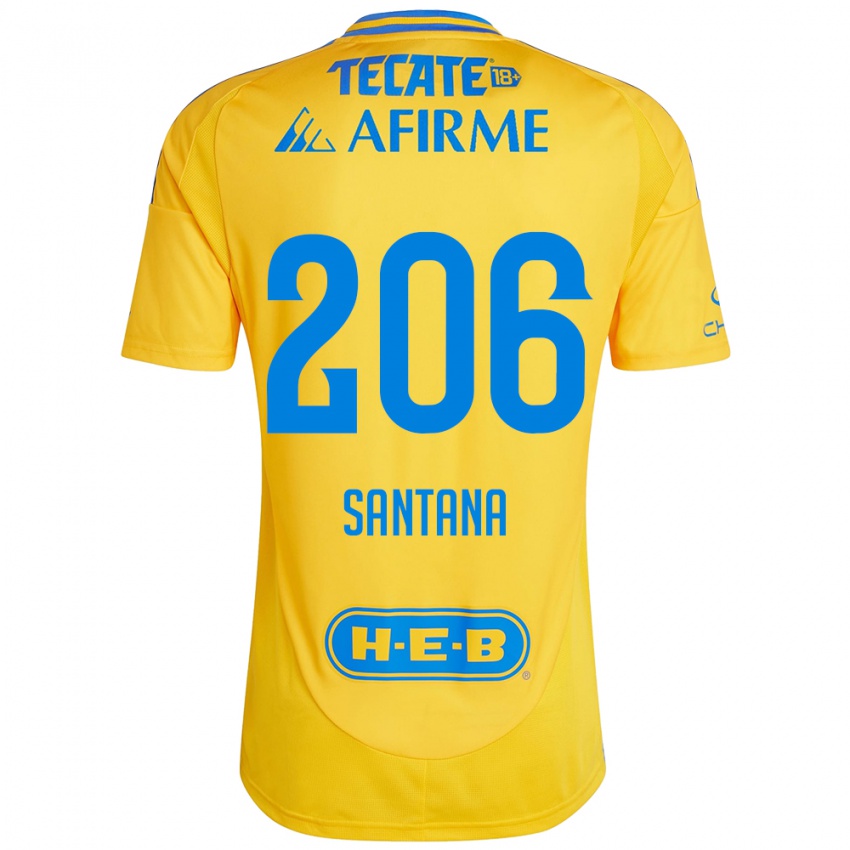 Børn Joel Santana #206 Guld Gul Hjemmebane Spillertrøjer 2024/25 Trøje T-Shirt