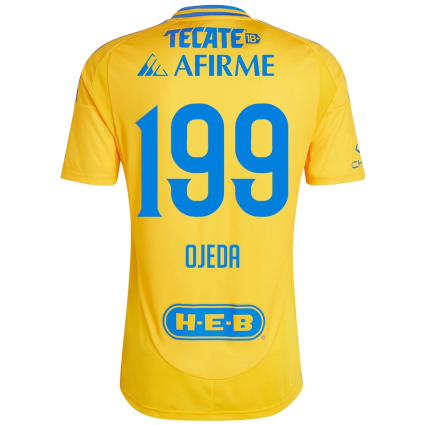 Børn Diego Ojeda #199 Guld Gul Hjemmebane Spillertrøjer 2024/25 Trøje T-Shirt