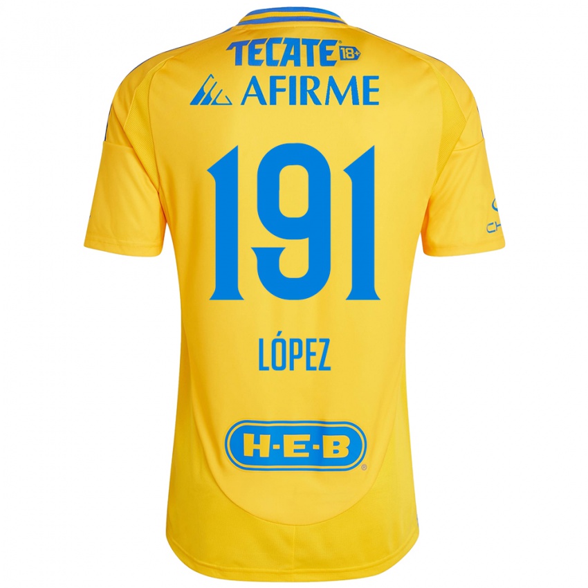 Børn Adrián López #191 Guld Gul Hjemmebane Spillertrøjer 2024/25 Trøje T-Shirt