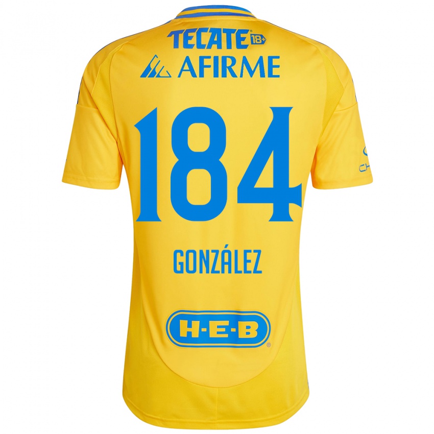 Børn Erick González #184 Guld Gul Hjemmebane Spillertrøjer 2024/25 Trøje T-Shirt