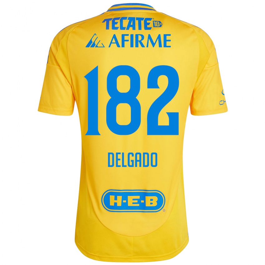 Børn Arturo Delgado #182 Guld Gul Hjemmebane Spillertrøjer 2024/25 Trøje T-Shirt