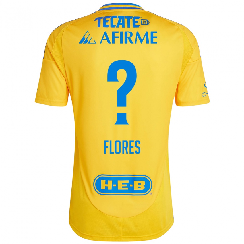 Børn Hernán Flores #0 Guld Gul Hjemmebane Spillertrøjer 2024/25 Trøje T-Shirt