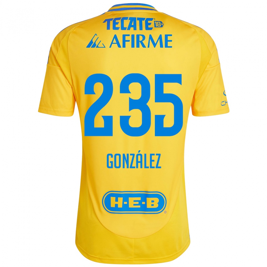 Børn Mauricio González #235 Guld Gul Hjemmebane Spillertrøjer 2024/25 Trøje T-Shirt