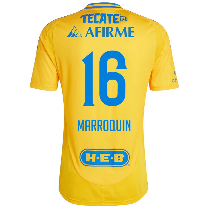 Børn Ammanda Marroquin #16 Guld Gul Hjemmebane Spillertrøjer 2024/25 Trøje T-Shirt